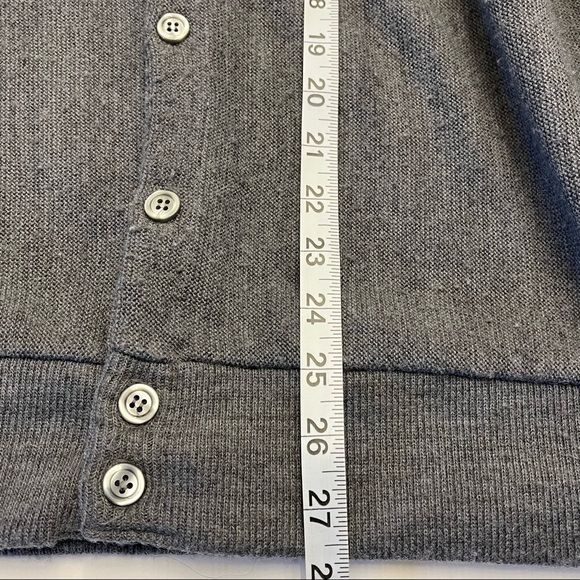 Vintage Sweater Classics Mens Long Sleeve Gray Cardigan Grandpa Sweater L - Picture 12 of 12